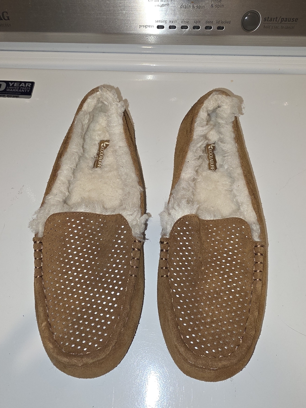 Koolaburra By UGG Women's Chestnut Suede Shearling Perf Slippers